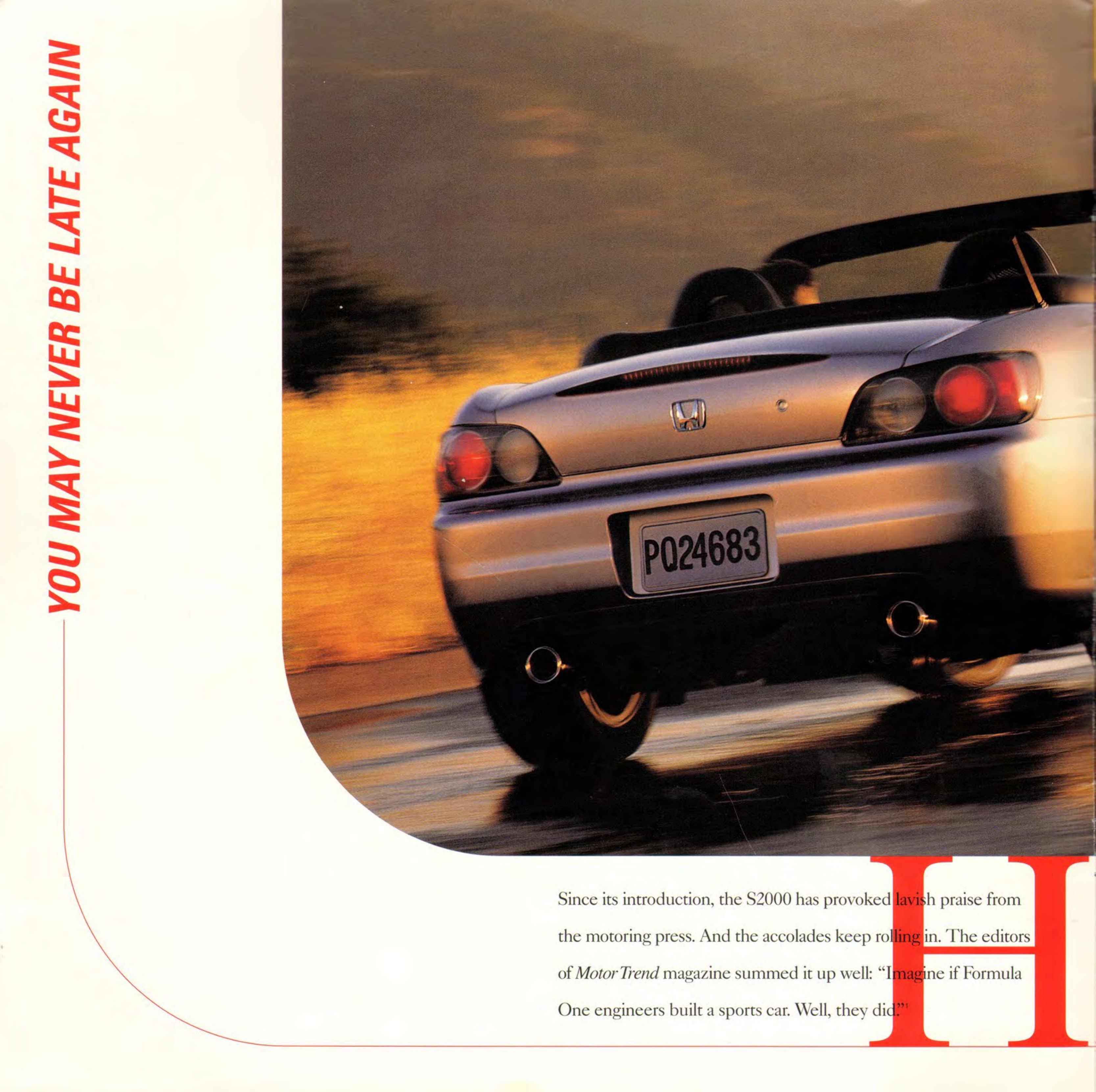 2003 Honda S2000 Brochure Page 2
